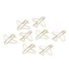 100PCS Funny Aircraft Shaped Paper Clips Gold Mini Size Jumbo Paper Clips Anti Rust Decorative Gold Paper Clips Stationery