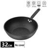 Non-Stick Maifan Stone Wok - Oljefri Stekpanna för Gas- & Induktionsspisar, Universell Design med Platt Botten