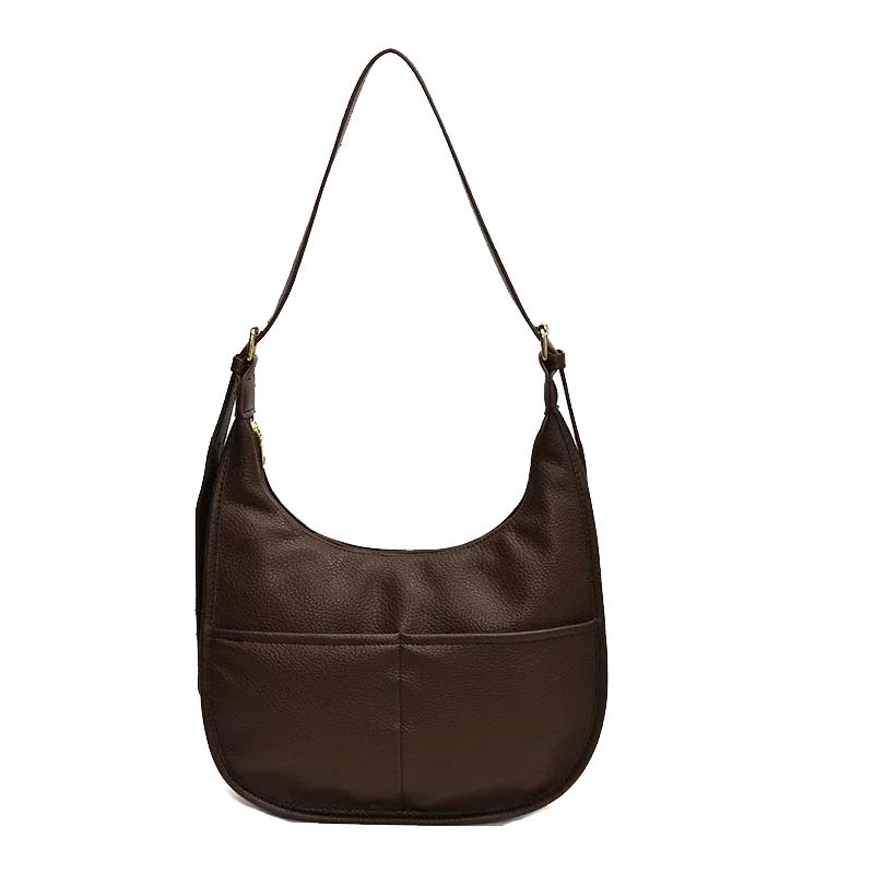 Geantă cu textură de înaltă calitate pentru femei de mare capacitate, noua geantă retro cu umăr de toamnă și iarnă