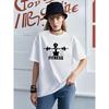 Fitness Time Print Women's Round Neck Casual Versatile Fashion Trend Pure T-Shirt