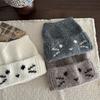 * Children's Fun * Korea's New Kitten Jacquard Wool Hat In Autumn and Winter, Daily Warm Big Head Circumference Knitted Hat