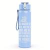 1PC Faint light blank manuscript print 750ml colorful plastic sports water bottle leakproof pop up lid with straw for outdoor work home use