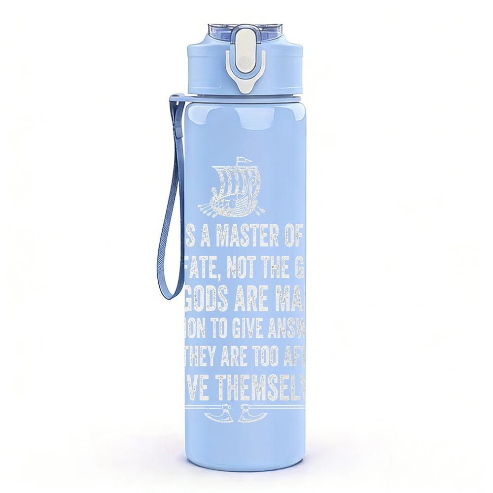 1PC Faint light blank manuscript print 750ml colorful plastic sports water bottle leakproof pop up lid with straw for outdoor work home use