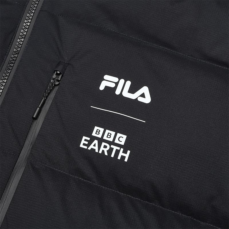 Fila Waterproof Breathable Warm Hooded Down Jacket Men Outerwear Deep-Black A11M447906FBK