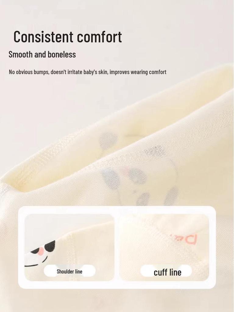 Autumn Baby Clothes Set: Cotton, Seamless, High-Waist Belly Protection Wear