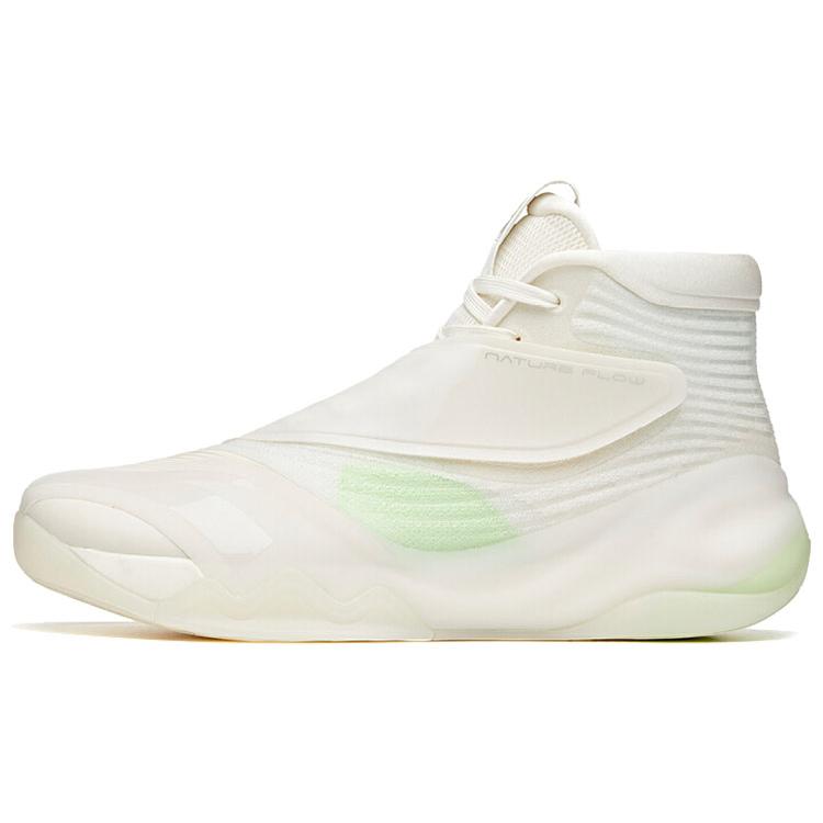 New Anta KT6 Anti Slip Wear Resistant High Top Basketball Shoes Men's White 112041101-2