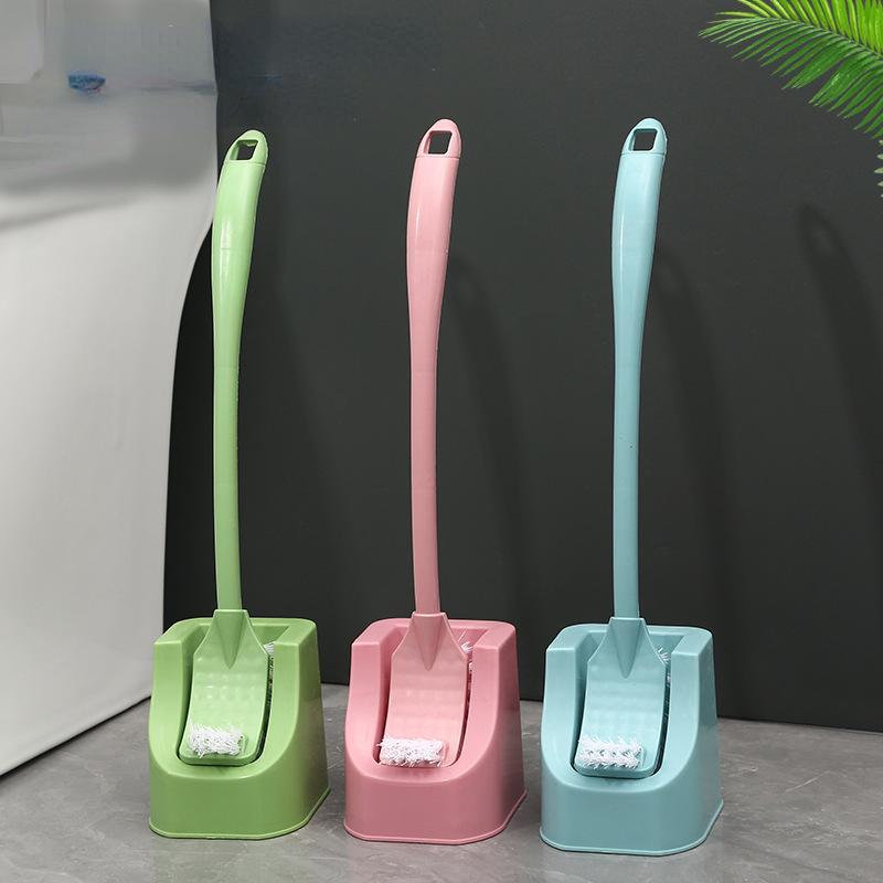 Toilet Brush Long Handle Refillable Bathroom Cleaning Accessories Double Sided Toilet Cleaning Supplies Wc