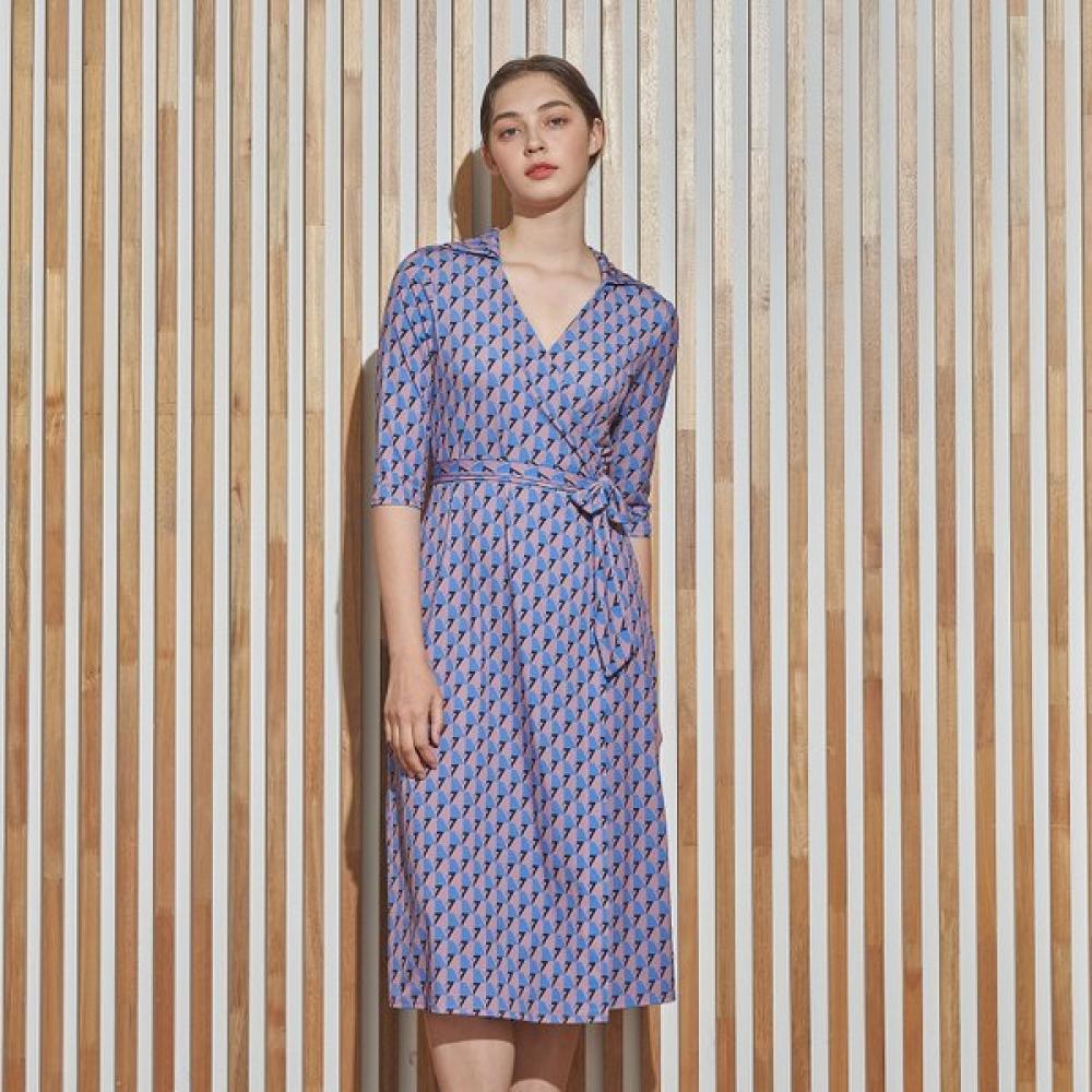 Lipbbam Creora Deloshi Cara 3 4 Sleeve Long Wrap Dress Ldm11dk01