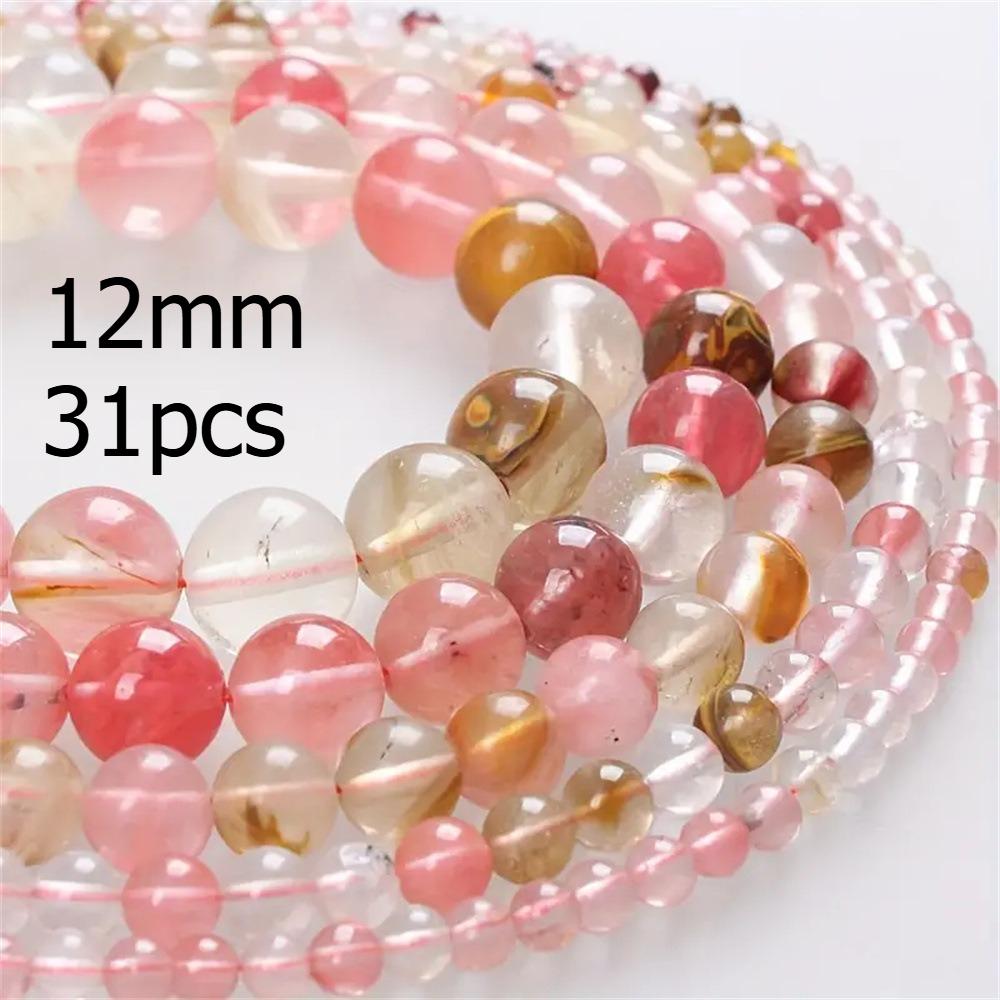 Ice Seed Watermelon Skin Bracelet Bead, Crystal Round Bead, Handmade Jewelry, Accessories, Semi-finished Products, Jewelry Materials