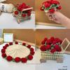 Handmade Wool Rose Bouquet Coaster DIY Kit - Creative Crochet Gift Set