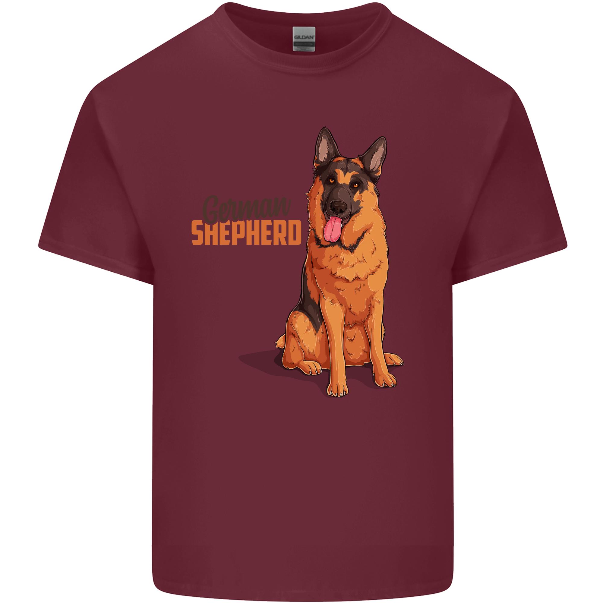 A GerUnisex Shepherd Dog Illustration Unisexs Light Cotton TShirt S