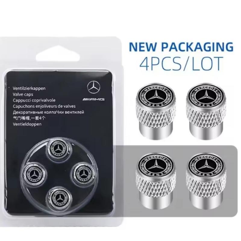 4pcs/set Wheel Tire Valve Stem Cap Dust Cover for Benz AMG W205 W222 W211 W212 W213 W201 W210 W124 W126 W140 Interior Mouldings RX7