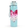 1PC Cracked Pink Red Heart Art Print 750ml Color Plastic Sports Water Bottle Leakproof Flip Straw Lid Suitable for Sports Office Home Use