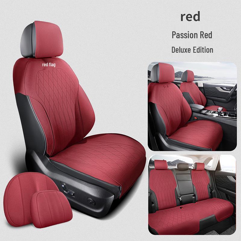 Hongqi HS5 All-Season Car Seat Cover Set - Universal Semi-Enclosed Suede Design