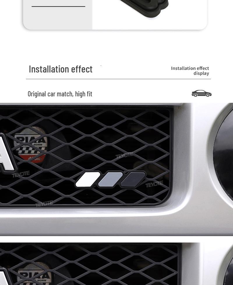 Tricolor Metal Grille Badge for Tacoma & 4Runner Car Modifications