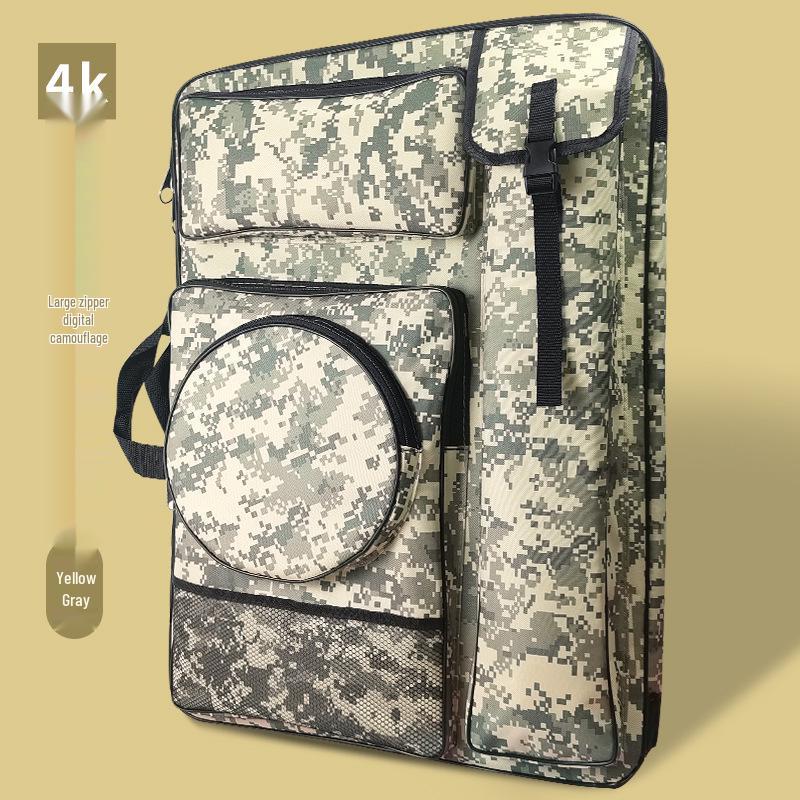 Large 4K Waterproof Multi-functional Art Bag with Zipper for Sketching & Drawing