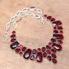 Necklace Mozambique Garnet Facited Gemstone Jewelry 18-20''