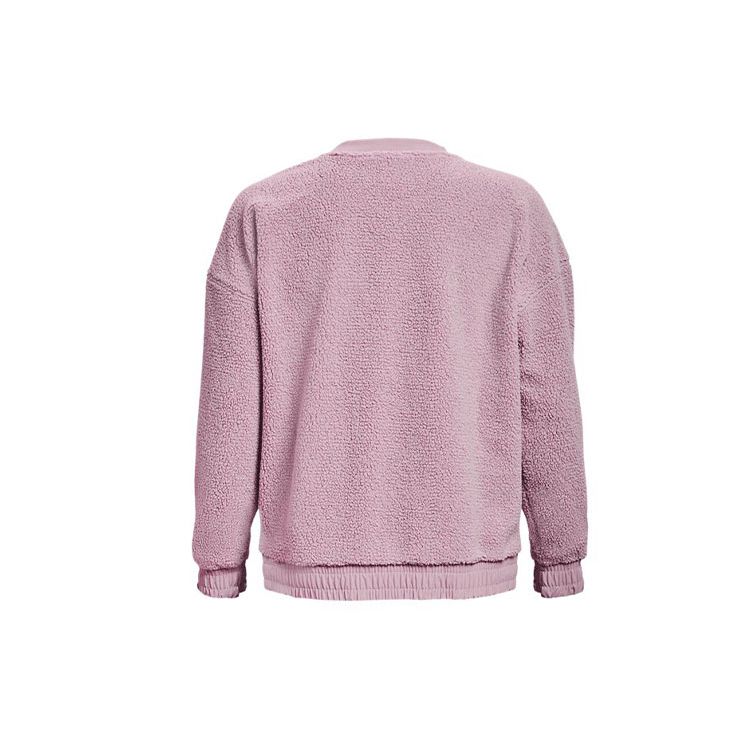 Under Armour Fleece Crew Neck Training Sweatshirt Women Tops Pink 1367056-698