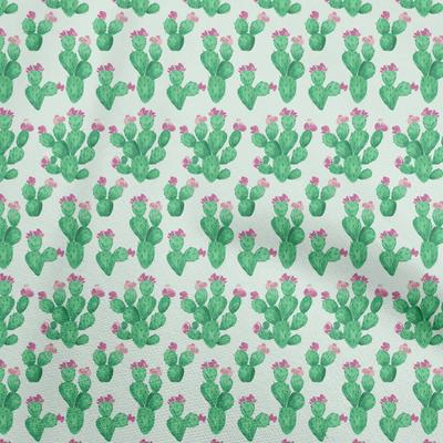 Cotton Flex Green Fabric Cactus Quilting Supplies Print Sewing Fabric By The Yard 40 Inch