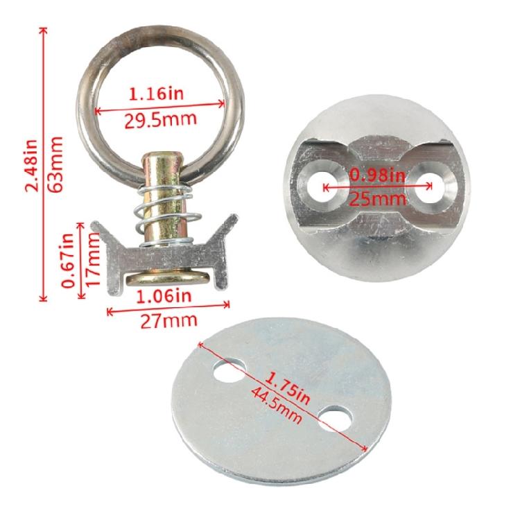 L Track Tie Down Kitfor Truck Beds or Trailers To Tie Down Motorcycle Tie Down System Round Tie Down Anchors Point Kit