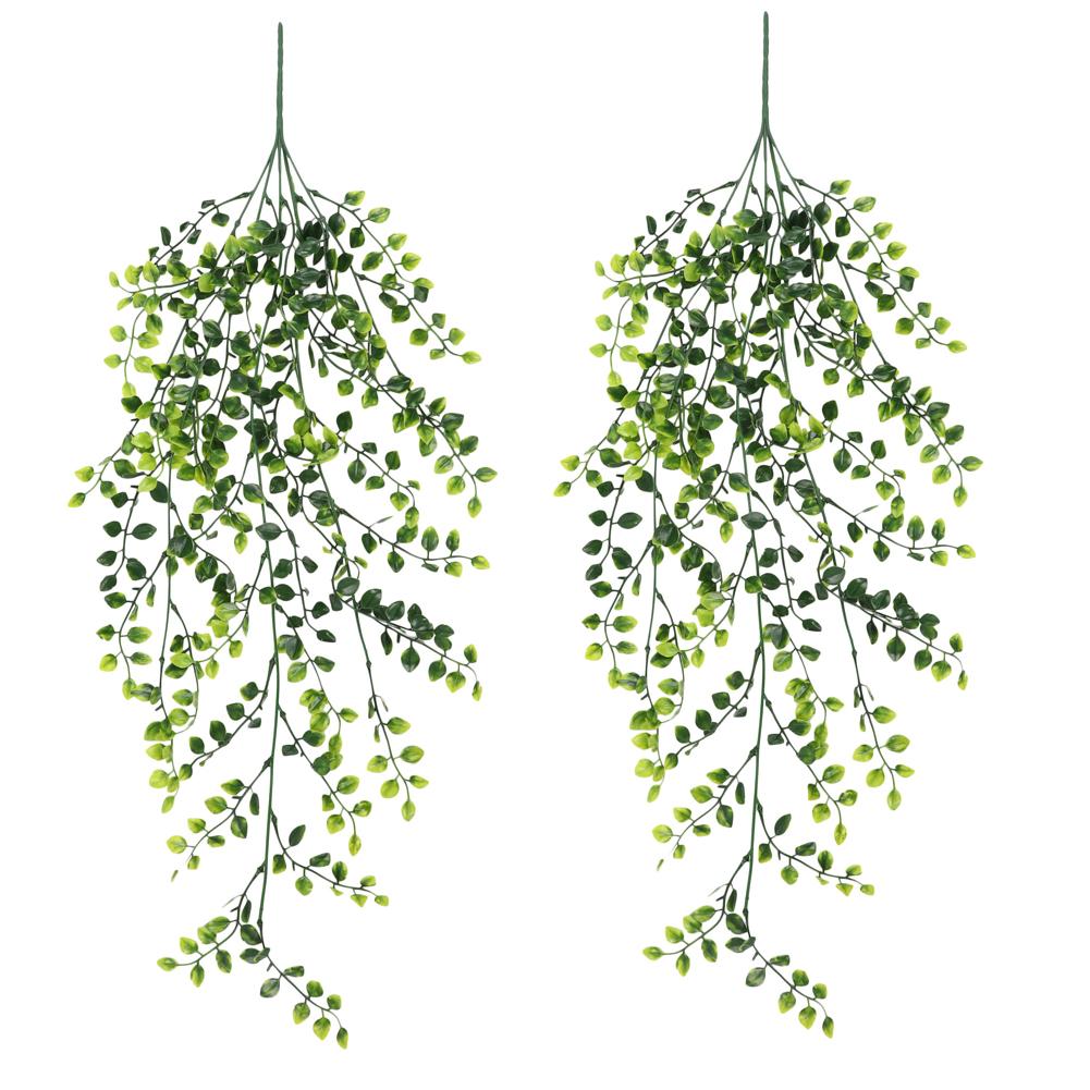 80cmPersian Fern Leaves Vines Home Room Decor Hanging Artificial Plant Plastic Leaf Grass Wedding Party Wall Balcony Decoration