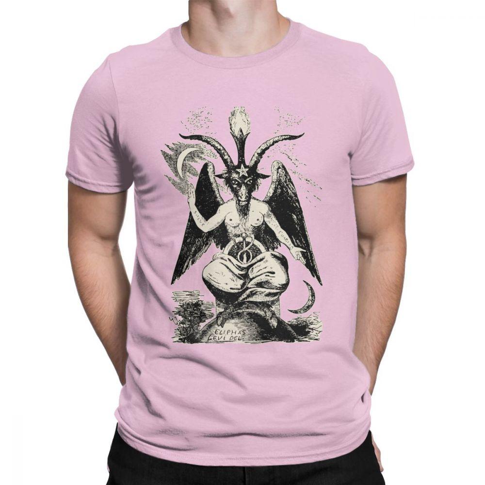 Unisex TShirts Baphomet Vintage Cotton Tee Shirt Camiseta Devil Lucifer Demon Teufel T Shirts Harajuku Tops Graphic D Printed