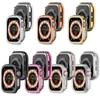 Bling PC Case For Apple Watch10 42mm 46mm Double Row Diamond Crystal iWatch Series 10 PC Protective Cover Watch Strap Protector Band
