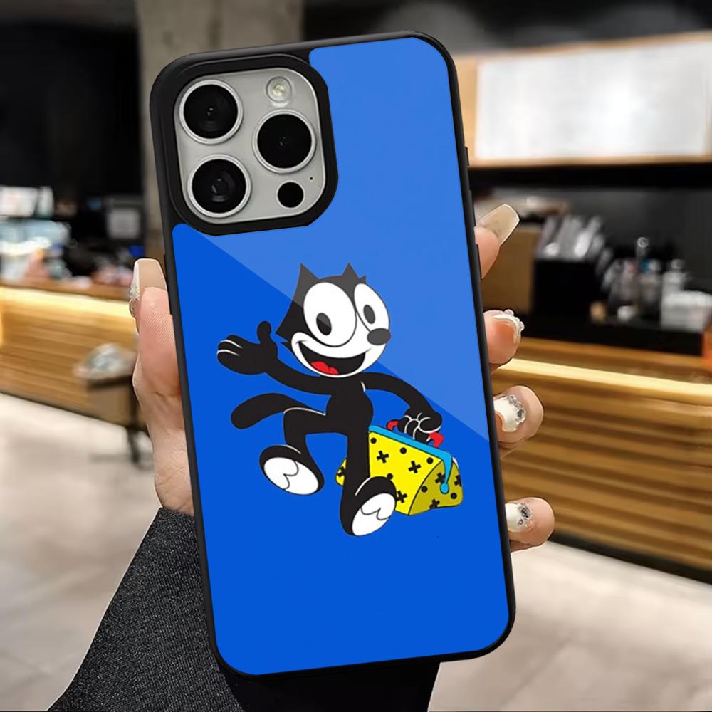 Cute F-Felix-ES The Cat Phone Case  For iPhone 16,15,14,13,12,11,Pro,Max,Plus,Mini,Magsafe,Magnetic Wireless Charging Case