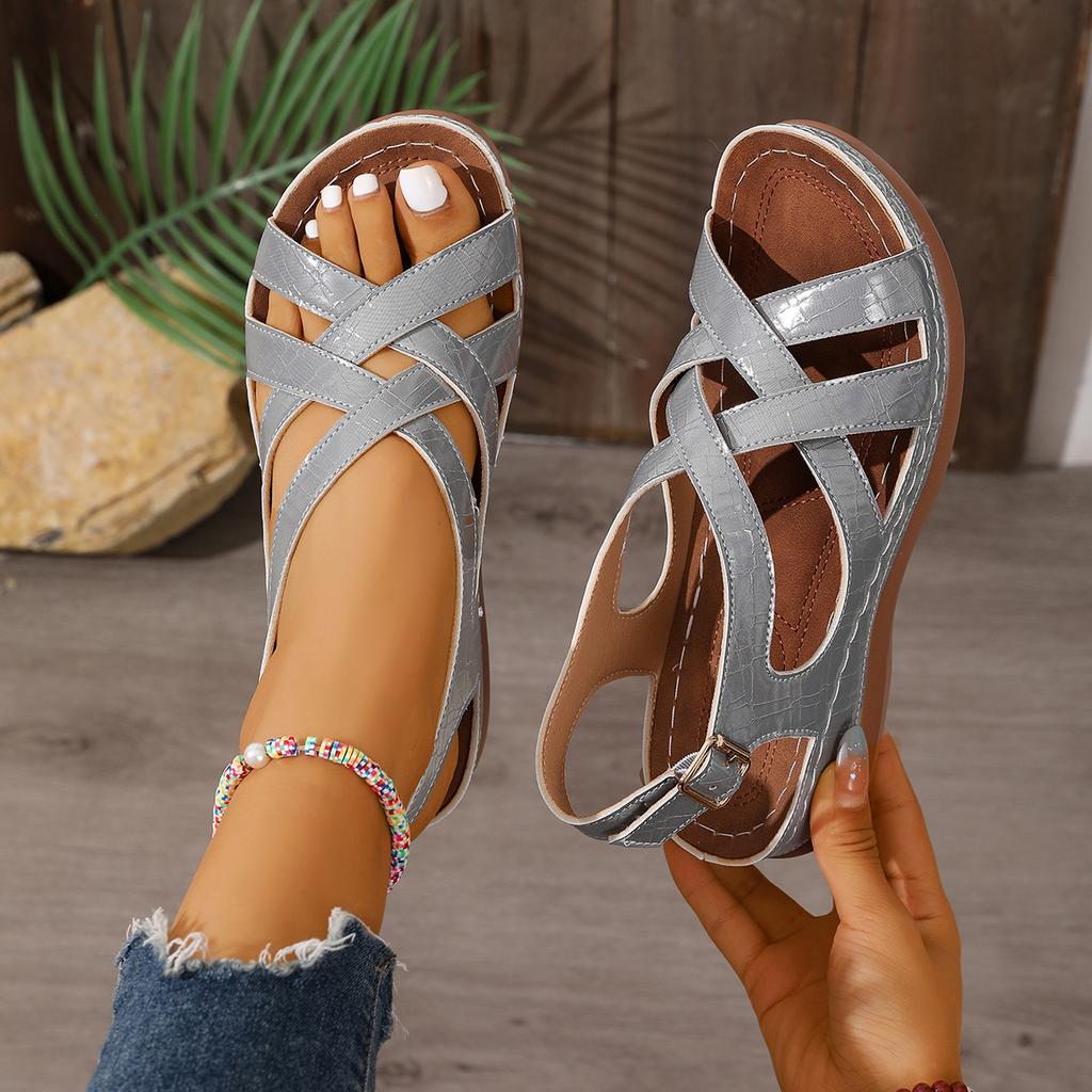 Women's Platform Sandals Summer Cool Shoes Simple Design Comfortable Lightweight Woman Beach Sandals Indoor Outdoor Slingback