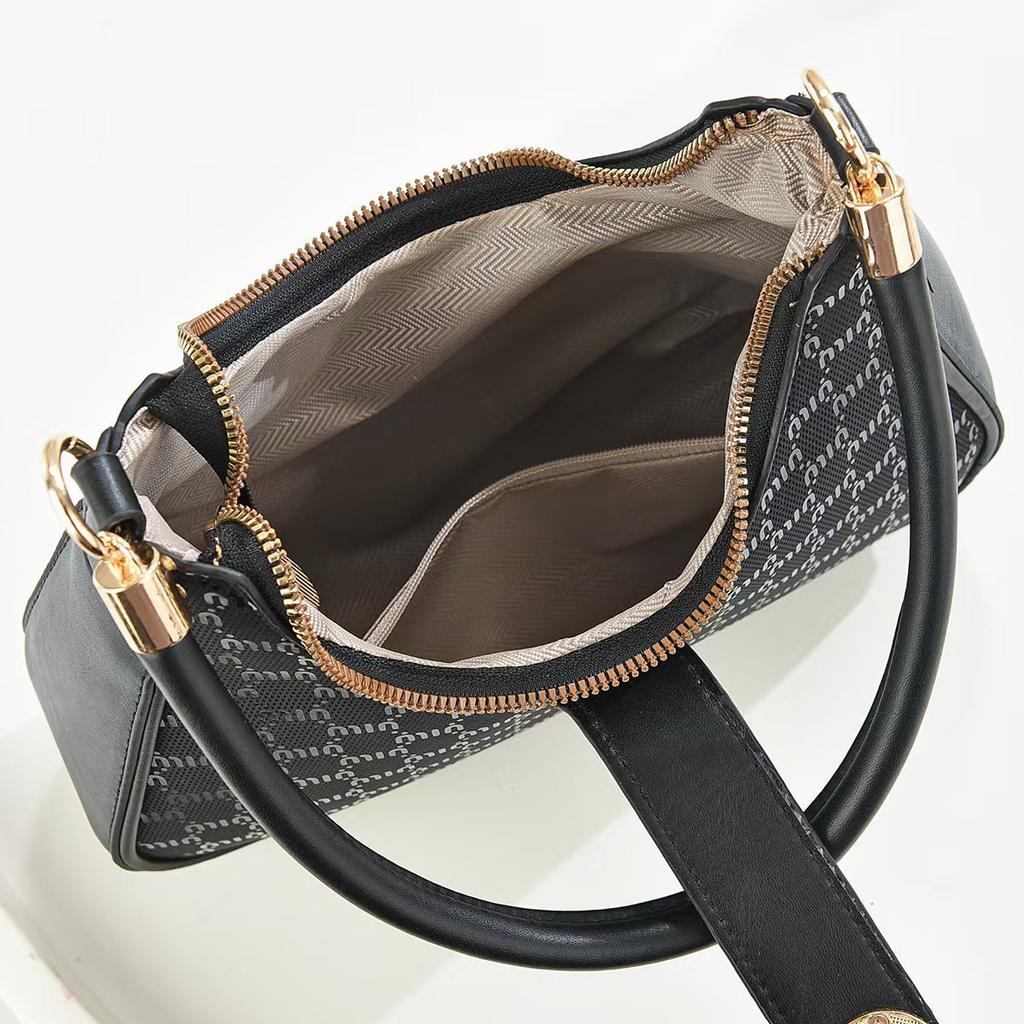 Women Printed Crescent Shoulder Bag, Minimalist Large Capacity Spacious Fashion Handbag