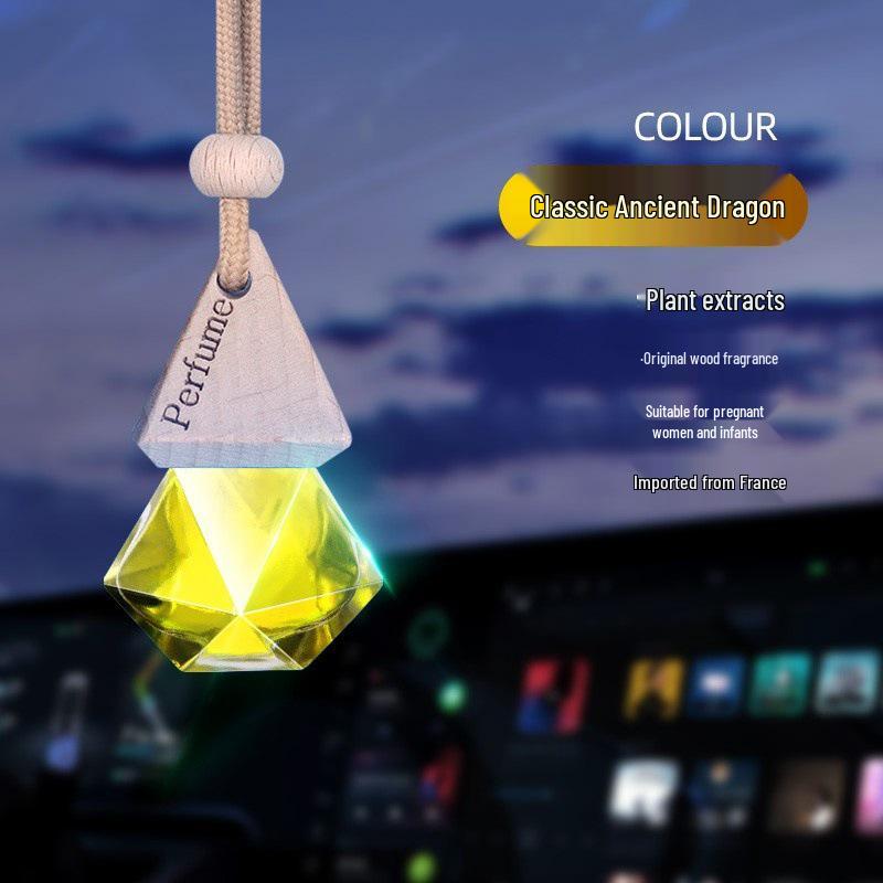 Car Aromatherapy Pendant: Glass Odor Remover for Men & Women's Fragrance