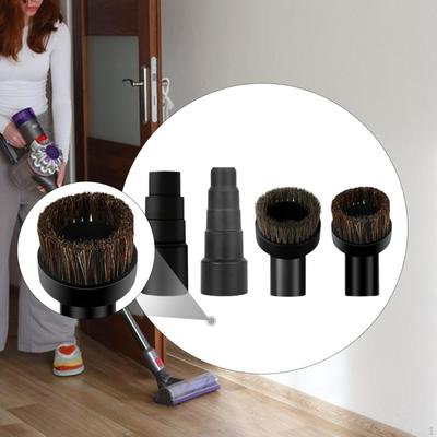 4 Pieces Vacuum Hose Adapter Brush Set, Universal PVC Replacement for Table Saw Accessory