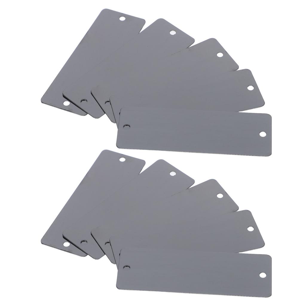 10pcs Stainless Steel Name Plate 70X25Mm Blank Metal Tags For Engraving Diy Industrial Machinery Signage Craft