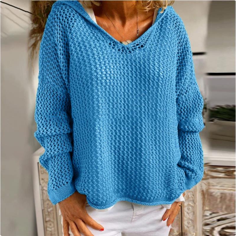 2026 Popular Hooded Lightweight Sun Protection Knit Sweater