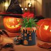 Halloween Planter Pot Resin Indoor Outdoor Pumpkin Plant Pot Exquisite Realistic Festival Table Centerpiece Decoration For