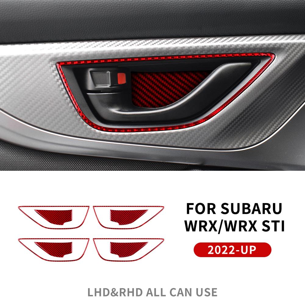 Real Carbon Fiber Sticker For Subaru WRX/WRX STI 2025 2025 Car Door Handle Frame Interior Trim RHD LHD Cover Accessories