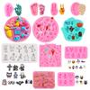 Halloween Silicone Molds Non-stick Ghost Pumpkin Bat Skull Witch Hat for DIY Fondant Pudding Cupcake Chocolate Candy Baking Mold