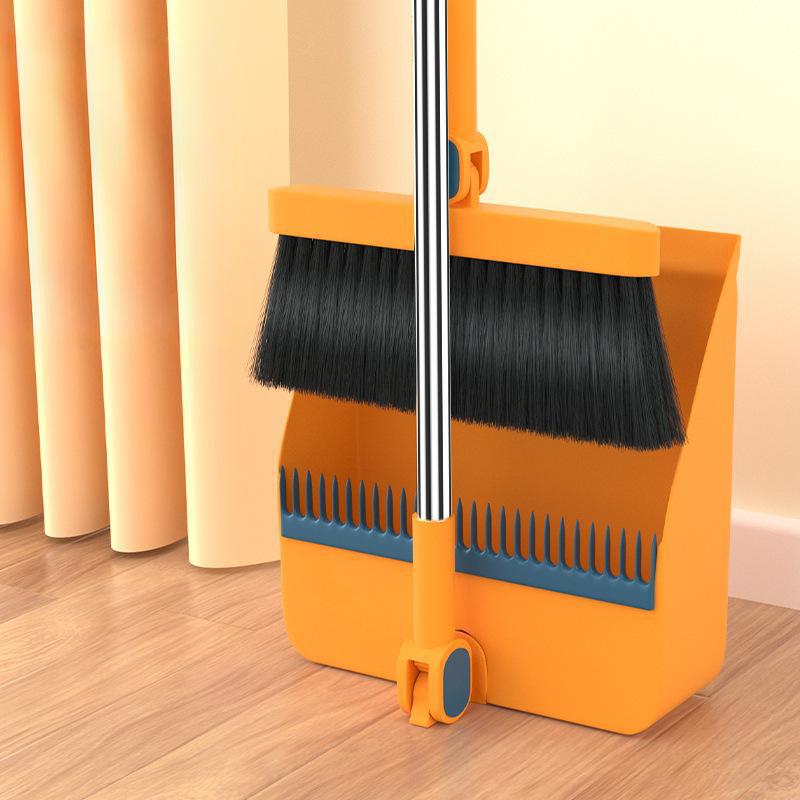 Broom Dustpan Set Household Long Handled Floor Cleaning Dust Collector Set Suitable Home Kitchen Room Office Cleaning
