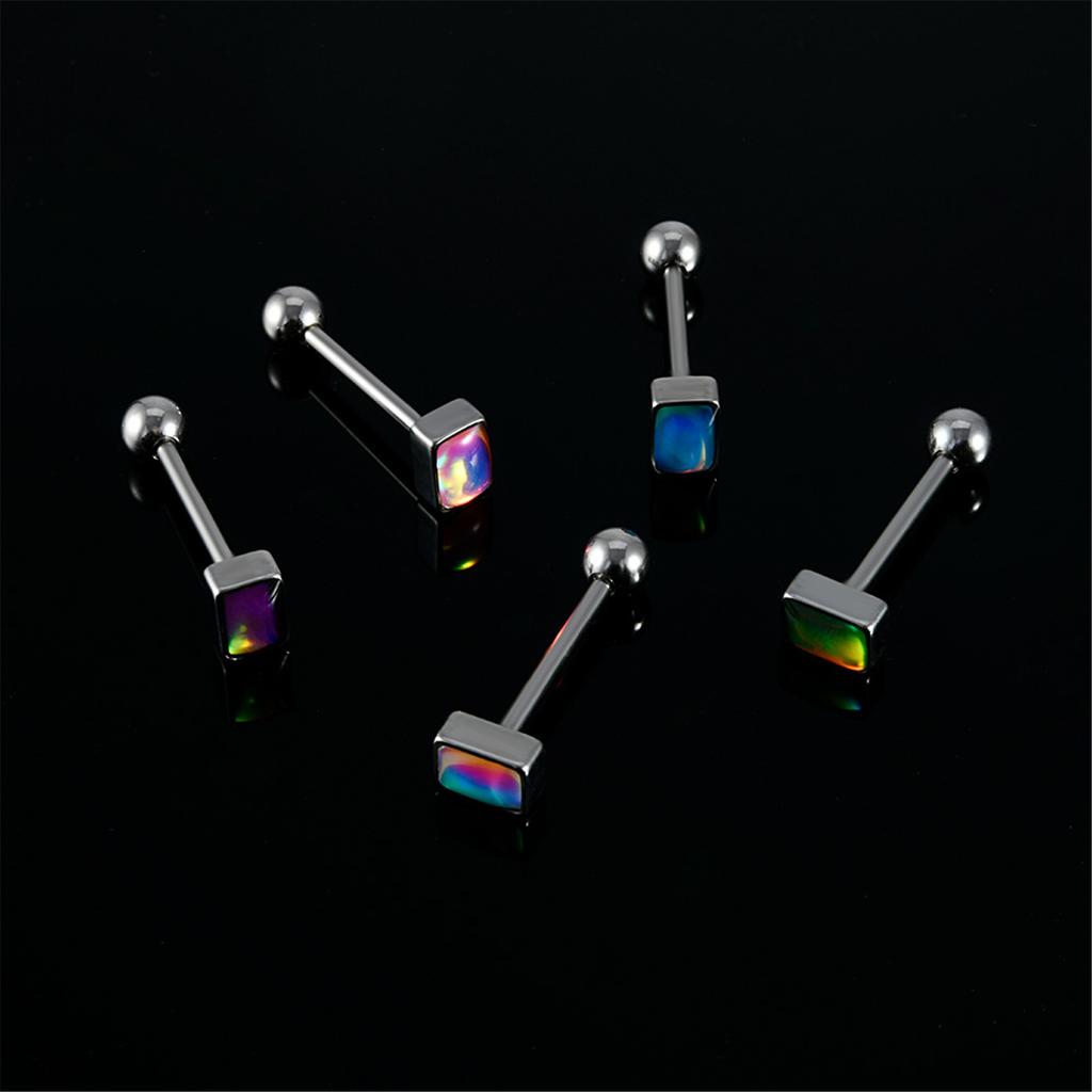 Rectangular Tongue Barbell Ornament for Fashionable Individuals Seek Unique Styles In Sturdy Stainless Steel Materials