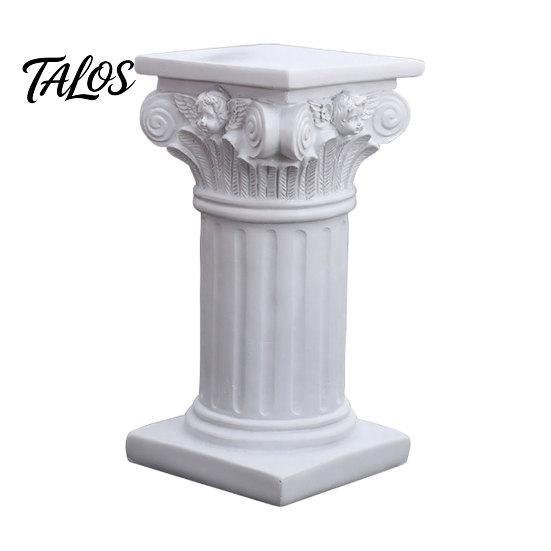 Talos Vintage Roman Column Candle Holder, Greek Resin Statue, Mini Pillar Candlestick Stand for Dinner Wedding Centerpiece