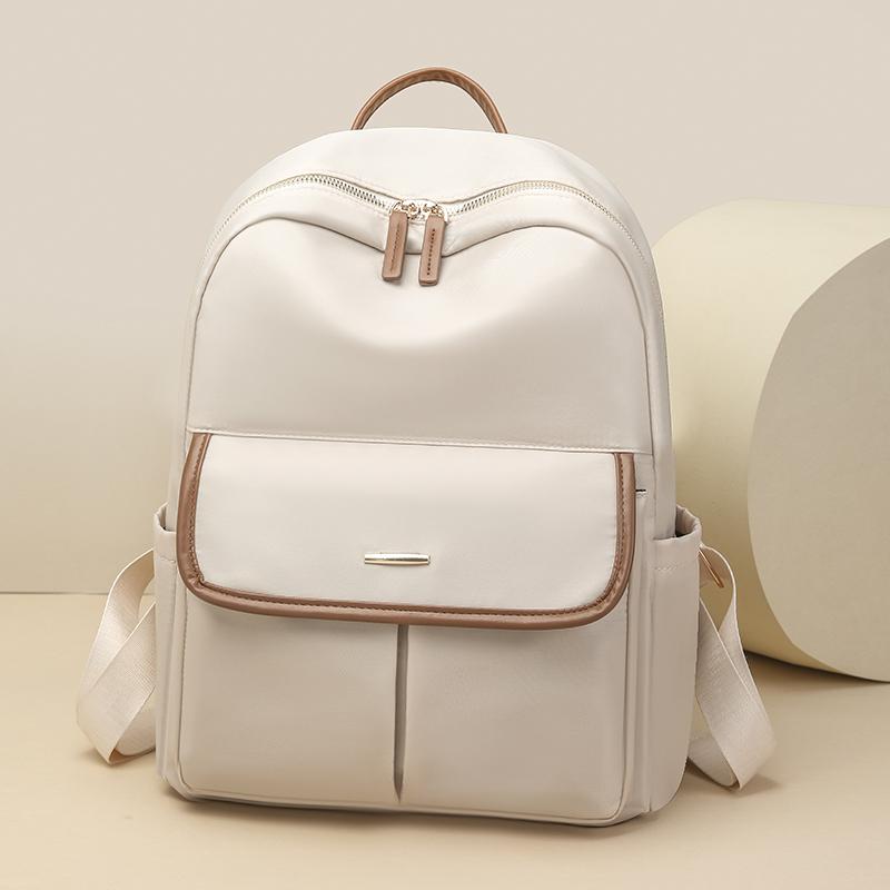

Backpack Women s Large Capacity Travel Backpack Student Schoolbag бежевый
