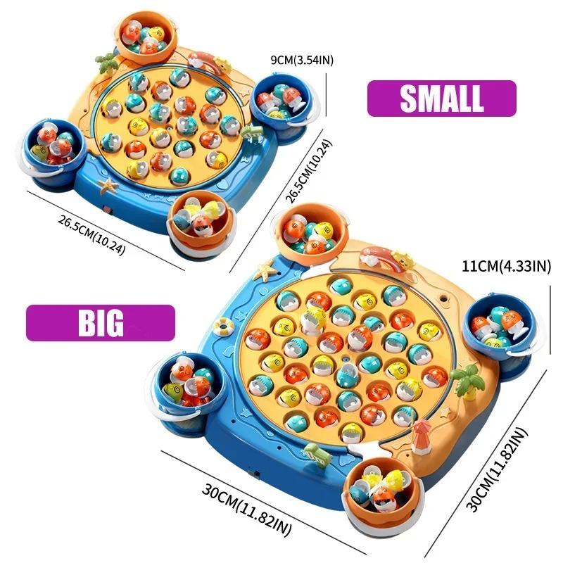 Kids Magnetic Fishing Play For Children Electric Fishing Toy Have Music Spinning Game Fish Rod Education Baby 3 Year Gifts