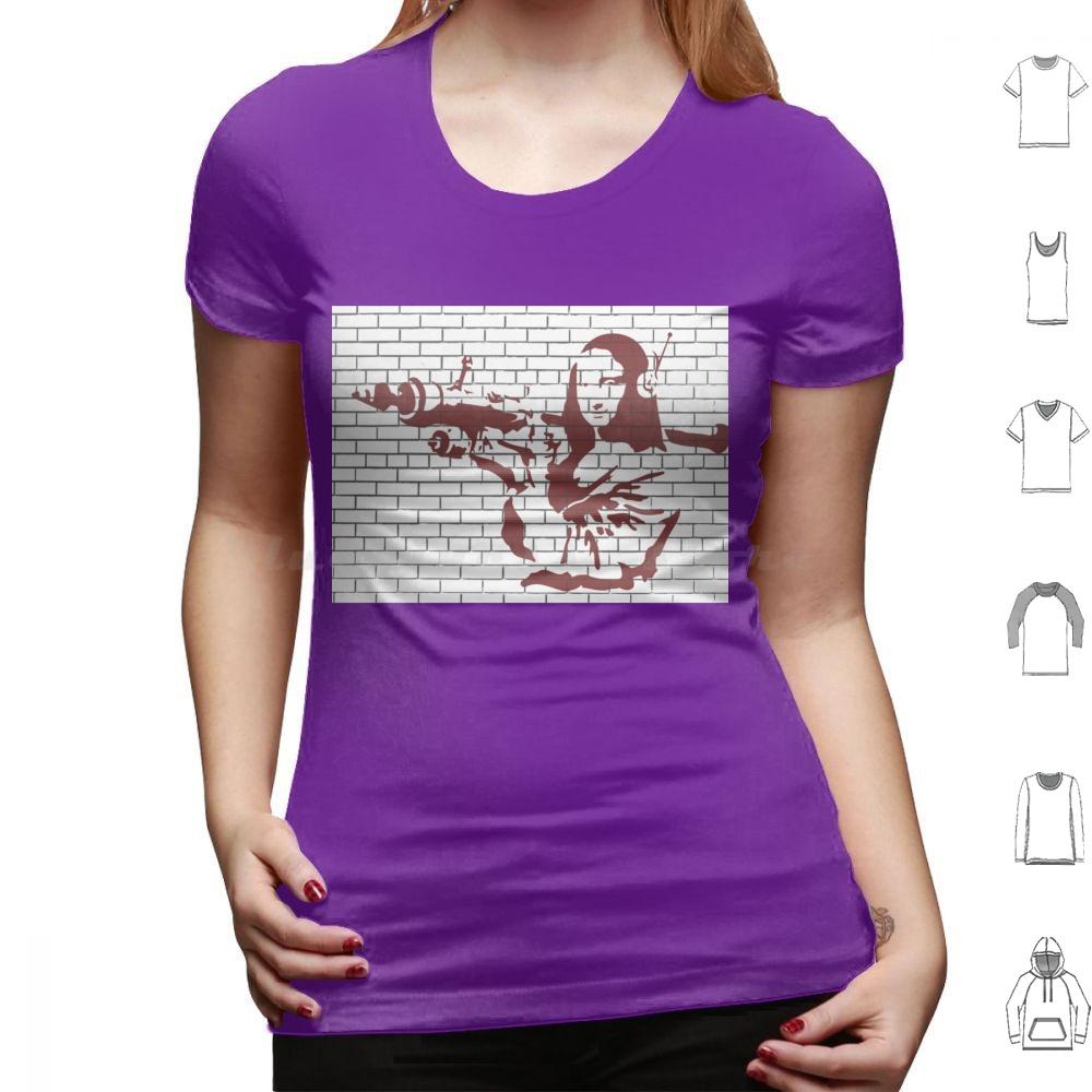 Banksy Stencil Style Urban Graffiti Spray Paint Mona Lisa T Shirt 6xl Cotton Cool Tee Banksy Kwiebe34 Banksy Stencil Banksy