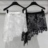 2025 Women's High Waist Lace Patchwork Ruffle Skirt - New Slimming Design