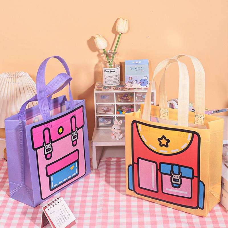5Pcs Children'S Birthday Gifts Bag Cartoon Nonwoven/Plastic Snack Candy Lunch Handbag For Kids Gift Bag