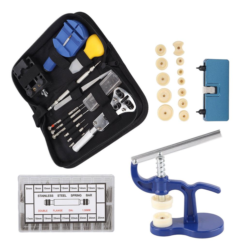 Watch Repair Tool Kit Watch Press Adjustable Back Case Opener Pin Punch Watch Battery Replacement