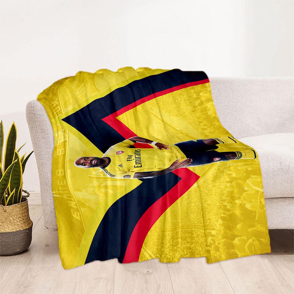 Football Player Yellow Kit Blanket Soft Warm Cozy Great for Couch Seaside Chair All-Season Use Digital Print Suitable for Gifting Relatives and Friend