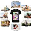 Anime Style Three Characters Print Casual Top Unisex Loose Crew Neck T-Shirt Trendy Streetwear Pure Cotton T-shirt