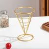 Ice Cream Cone Holders Stainless Steel French Fries Stands Food Cone Display Stand for Individual Waffle Pizza Charcuterie Restaurant Party Supplies
