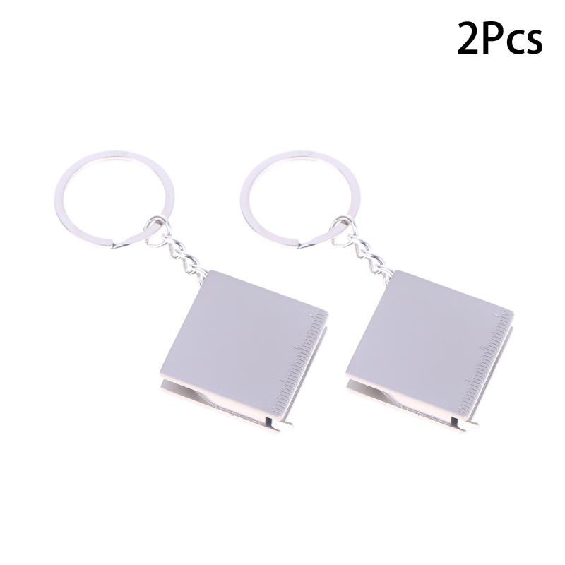 Portable Measuring Tools Retractable Rule 1/2PCS Key Ring Pull Ruler DIY Hand Gauging Tools Tape Measure Keychain